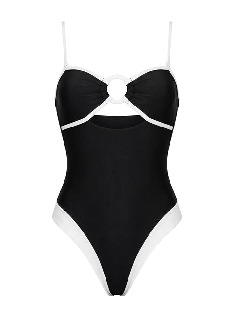 Alycee Ring One Piece Black / White