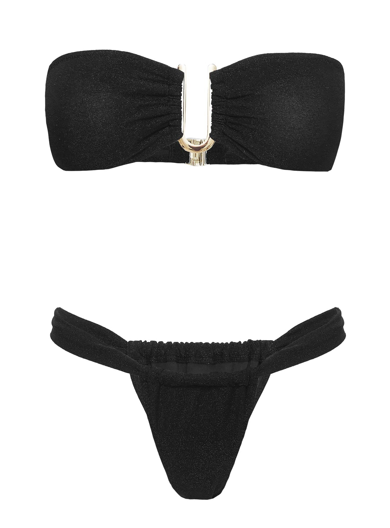 Bannister Bandeau Bikini Top Black