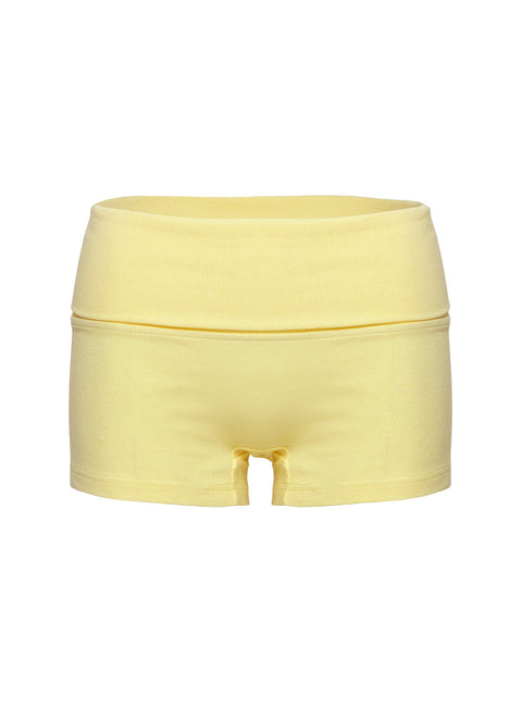 product Princess Polly Baseline Low Rise Rib Shorts Yellow Low Rise Shorts 