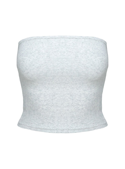 product Princess Polly Baseline Strapless Rib Top Grey Sleeveless straight 