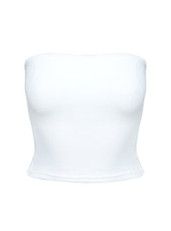 product Princess Polly Baseline Strapless Rib Top White Sleeveless straight 