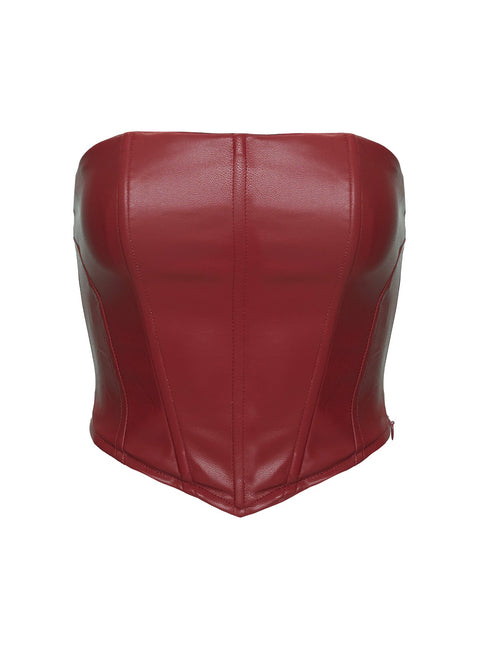 product Princess Polly Batesville Strapless Top Red Sleeveless straight 