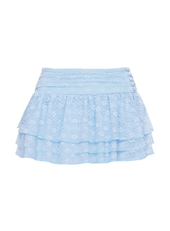 product Princess Polly Believe In Paradise Mesh Mini Skort Blue Low Rise Shorts 