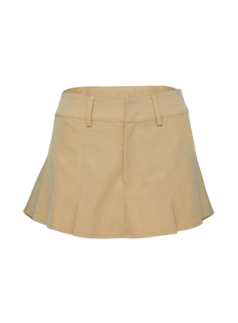 product Princess Polly Calianna Pleated Mini Skort Camel High Waisted Shorts 
