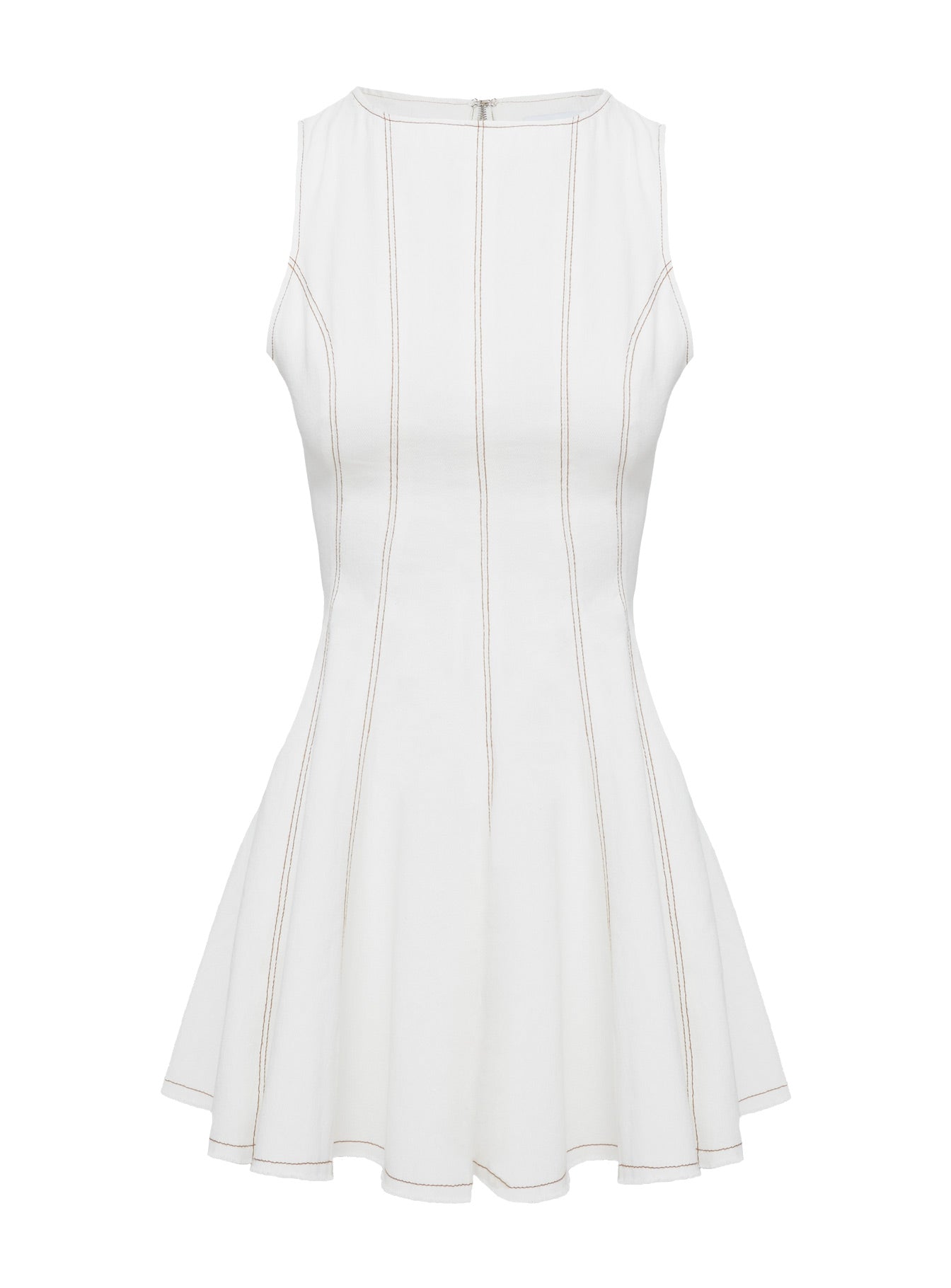 Composure Pleat Mini Dress White Petite