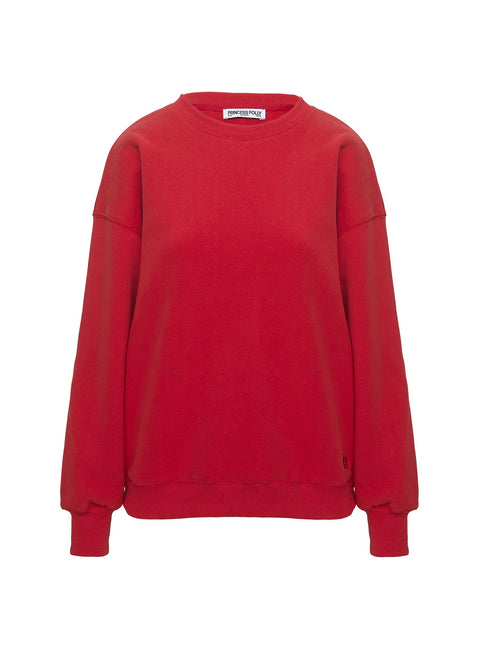 product Princess Polly Dream Fleece Classic Crewneck Sweatshirt Red Long 