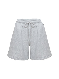 product Princess Polly Dream Fleece Longline Shorts Grey Marle High Waisted Shorts 