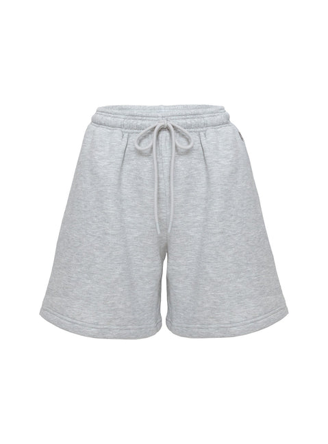 product Princess Polly Dream Fleece Longline Shorts Grey Marle High Waisted Shorts 