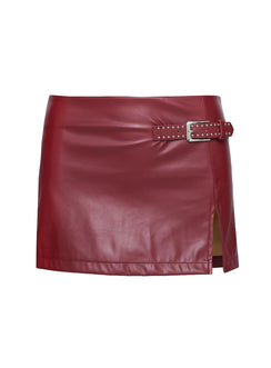 product Princess Polly De Tigre Belted Mini Skirt Red Mini Skirts 