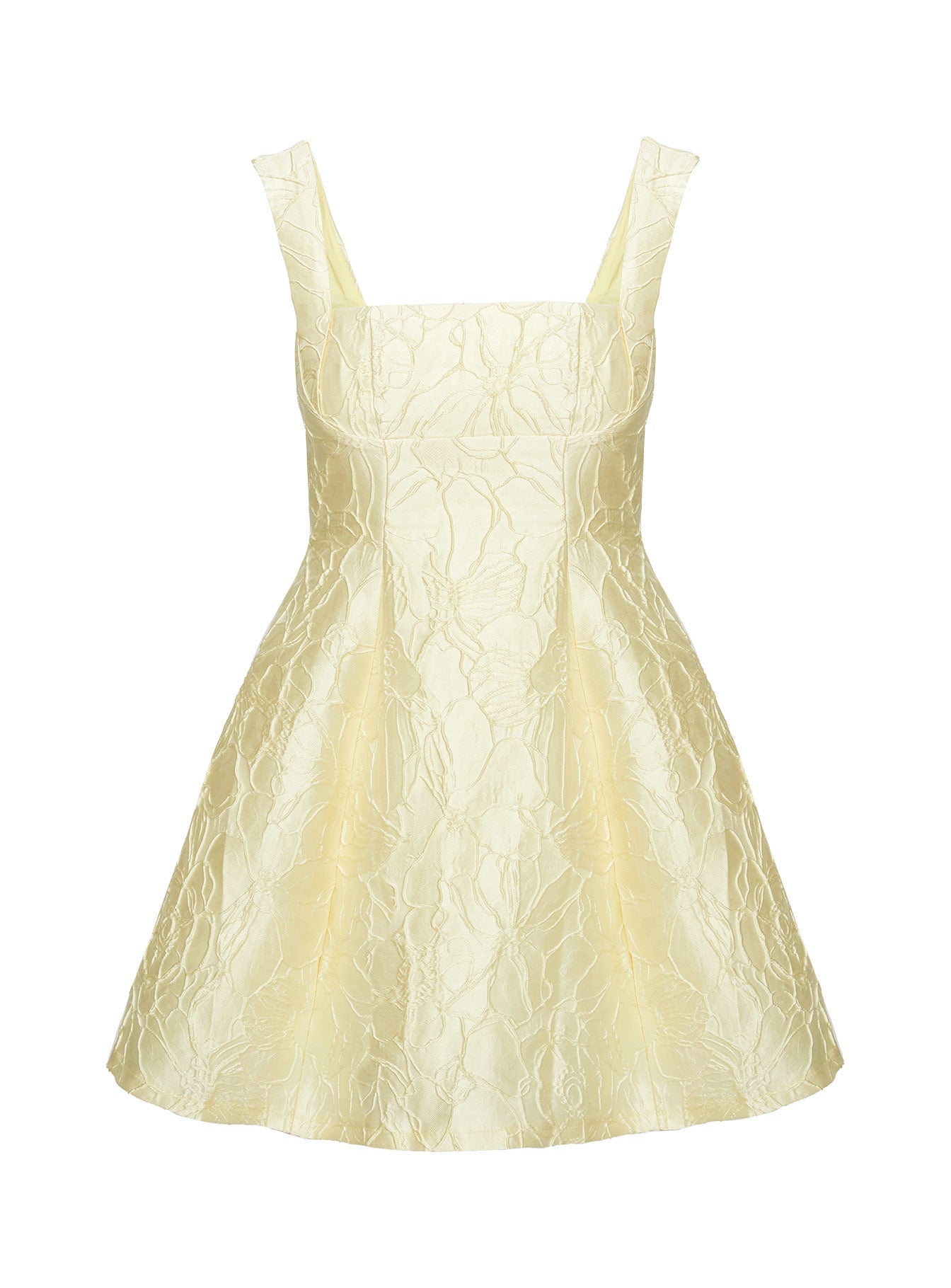 product Princess Polly Eloquent Mini Dress Light Yellow Square Neck 