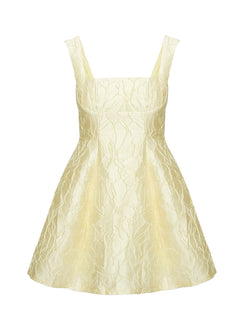 product Princess Polly Eloquent Mini Dress Light Yellow Square Neck 