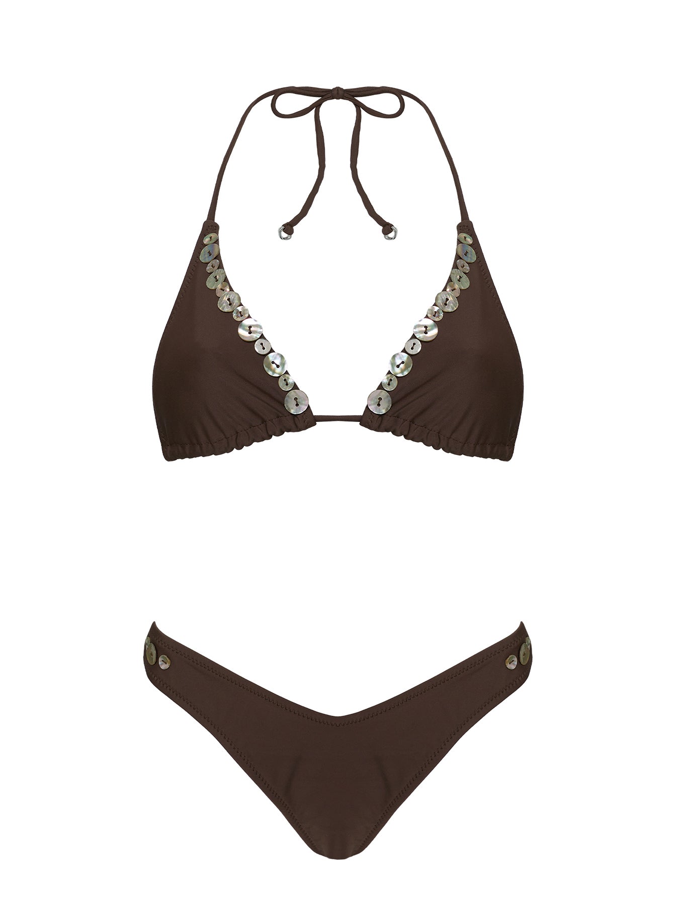 Edita Cheeky Bikini Bottoms Brown