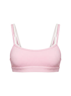 Exhilarate Layered Crop Top Pink / White