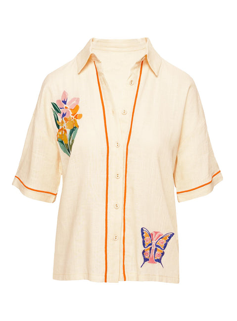 Fiorellie Shirt Cream Curve