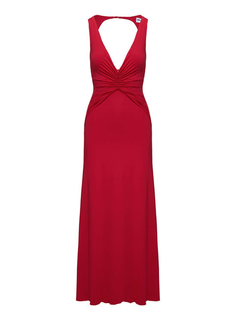 Frederica Plunge Maxi Dress Red Plunger 