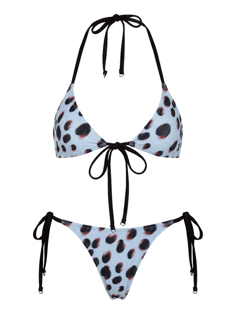 Azoria Halter Bikini Top Blue / Black