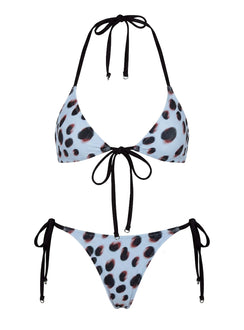 Azoria Tie Side Bikini Bottoms Blue / Black