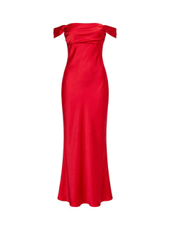 Azura Off The Shoulder Maxi Dress Red