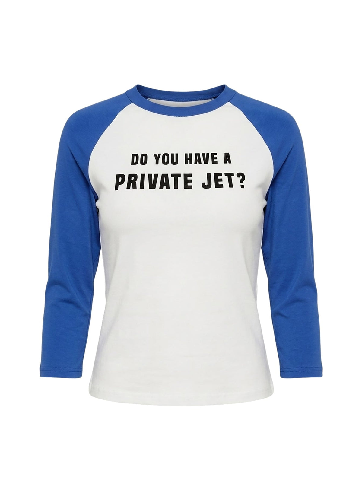 Jet Style Long Sleeve Graphic Raglan Top Blue / White