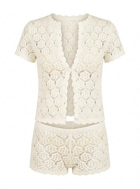Sun Still Shines Crochet Set White