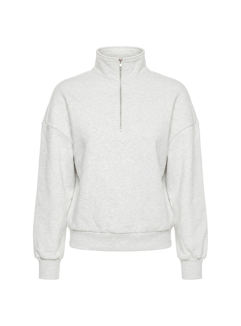Rozanna 1/4 Zip Jumper Grey Marle