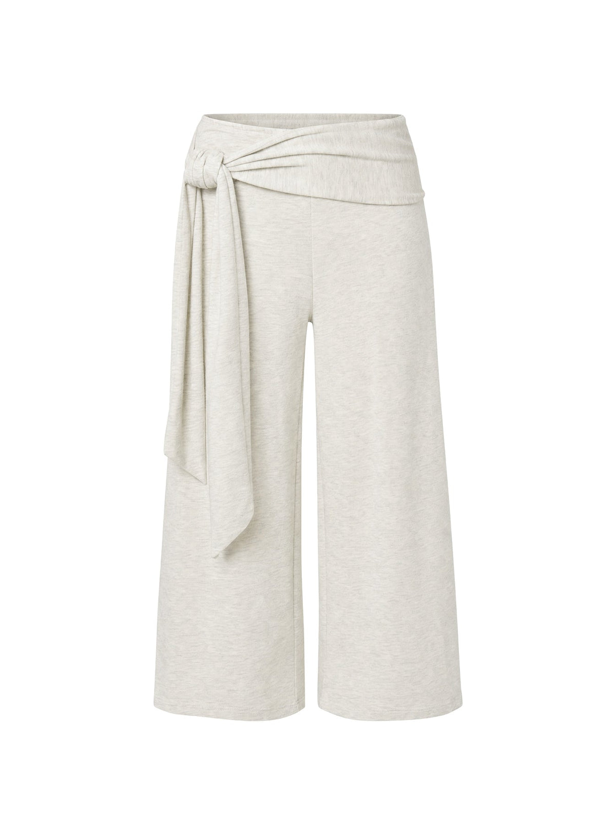 Allena Gaucho Tie Detail Shorts Grey Marle