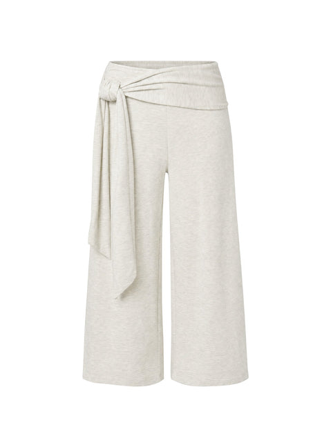 Allena Gaucho Tie Detail Shorts Grey Marle