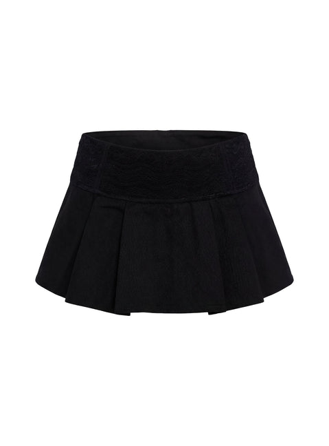 Amoure Pleated Micro Skort Black