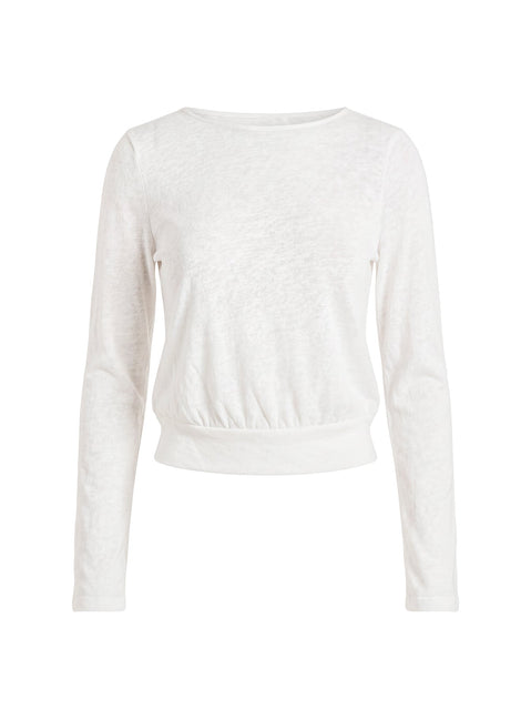 Bexxley Low Back Long Sleeve Top White