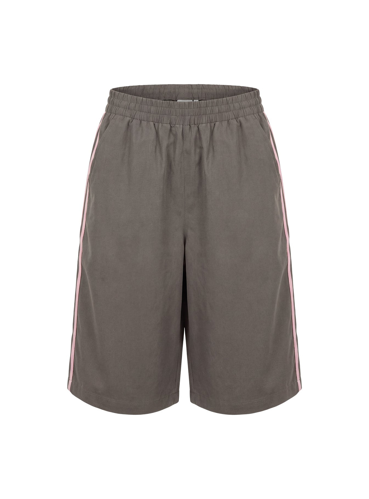Boe Longline Track Shorts Charcoal / Pink