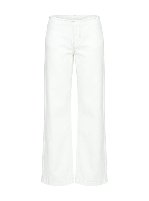 Buenos No Waist Low Rise Straight Leg Jeans White