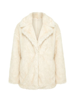 Clova Faux Fur Coat White