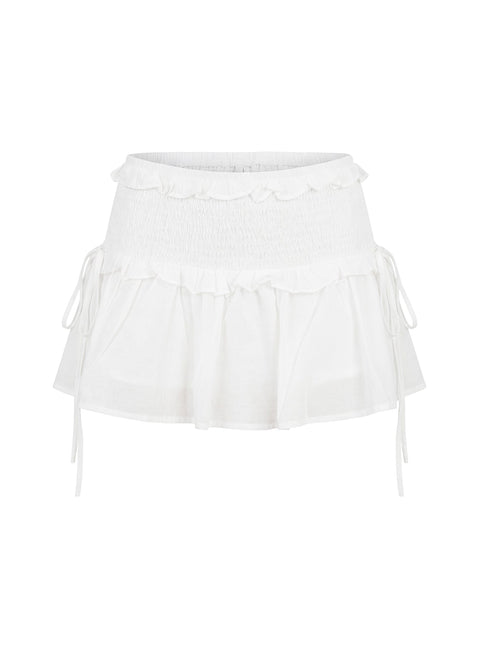 Corabel Ruffle Skort White