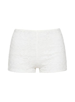 Daveney Lace Micro Shorts White