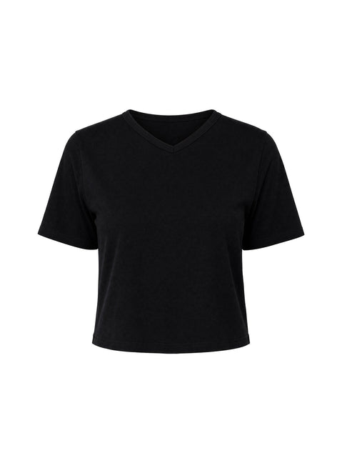 Dealia High V Boxy Tee Black