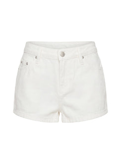 Dreamful Low Rise Mini Denim Shorts White