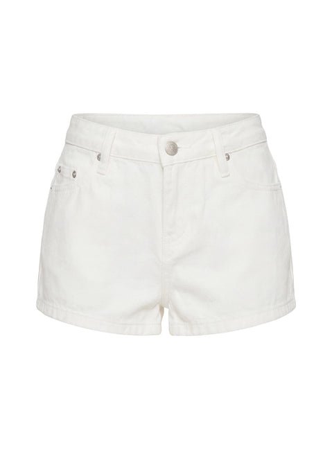 Dreamful Low Rise Mini Denim Shorts White