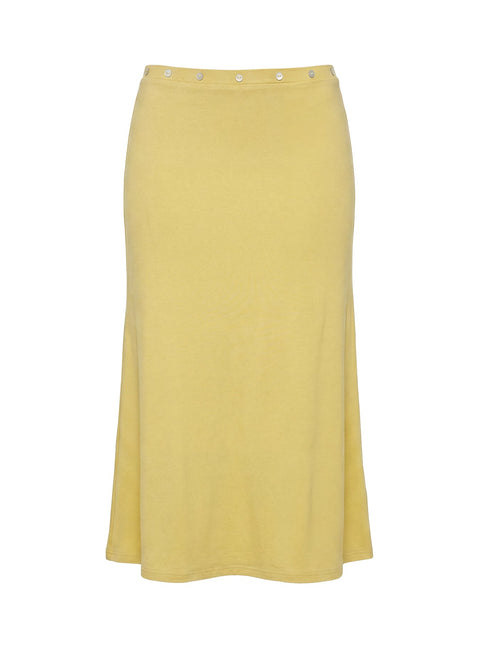 Featuring the Esperia Button Midi Skirt Green in womens-skirts with fitted aline silhouette product Princess Polly