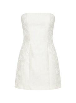 Heaven Sent Strapless Mini Dress White