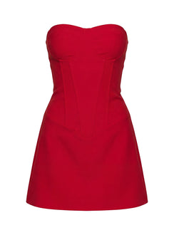 Kameila Strapless Mini Dress Red