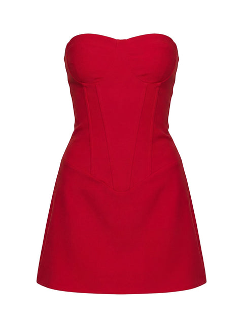 Kameila Strapless Mini Dress Red