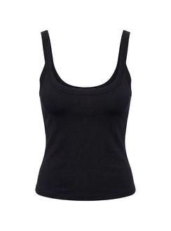 Kasper Cinched Longline Tank Top Black