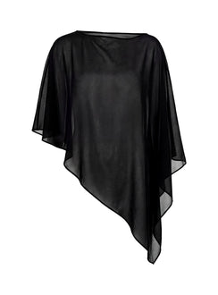Mairelle Sheer Poncho Black