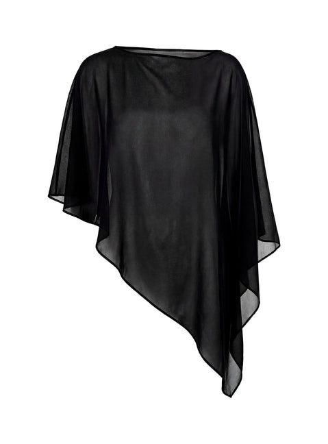 Mairelle Sheer Poncho Black