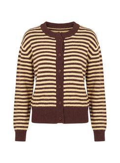 Melancholia Cardigan Brown / Lemon Stripe