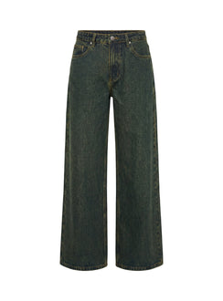 Naylor Mid Rise Wide Leg Jeans Grunge Wash