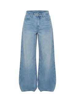 Naylor Mid Rise Wide Leg Jeans Light Blue Wash