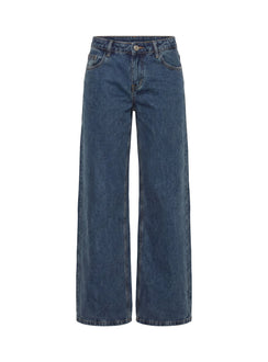 Picco Ultra Low Rise Wide Leg Jeans Dark Blue Wash