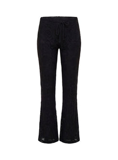 Rosadonna Lace Flare Pants Black