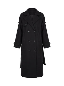 Rylanne Longline Trench Coat Black